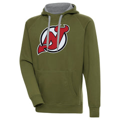 New Jersey Devils Antigua Victory Pullover Hoodie - Olive | NHL online