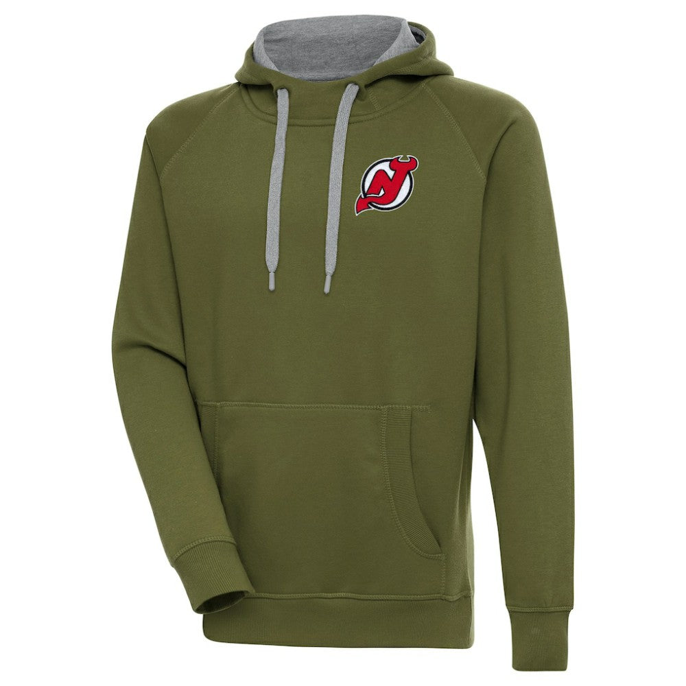 New Jersey Devils Antigua Victory Pullover Hoodie - Olive | NHL online