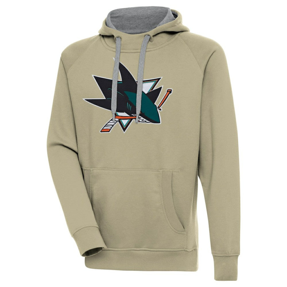 San Jose Sharks Antigua Victory Pullover Hoodie - Khaki | NHL sale