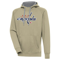 Washington Capitals Antigua Victory Pullover Hoodie - Khaki | NHL Clearance