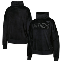 Carolina Panthers DKNY Sport Women's Deliliah Rhinestone Funnel Neck Pullover Sweatshirt - Black - NFL