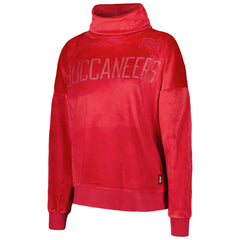 Tampa Bay Buccaneers DKNY Sport Women's Deliliah Rhinestone Funnel Neck Pullover Sweatshirt - Red - NFL