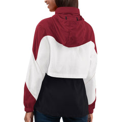 Arizona Cardinals G-III 4Her by Carl Banks Women's Tie Breaker Lightweight Quarter-Zip Jacket - Black/Cardinal - NFL