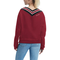 Arizona Cardinals Tommy Hilfiger Women's Heidi V-Neck Pullover Sweatshirt - Cardinal - NFL