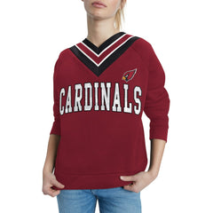 Arizona Cardinals Tommy Hilfiger Women's Heidi V-Neck Pullover Sweatshirt - Cardinal - NFL