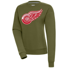 Detroit Red Wings Antigua Women's Victory Pullover Sweatshirt - Olive | NHL discount