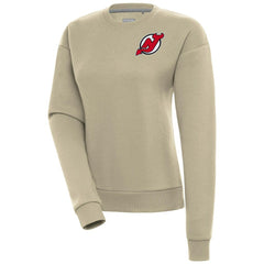 New Jersey Devils Antigua Women's Victory Pullover Sweatshirt - Khaki | NHL discount