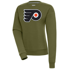 Philadelphia Flyers Antigua Women's Victory Pullover Sweatshirt - Olive | NHL Lifestyle