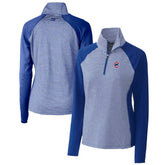 Chicago Cubs Cutter & Buck Women's DryTec Forge Tonal Stripe Half-Zip Top Online