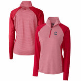 Cleveland Guardians Cutter & Buck Women's DryTec Forge Tonal Stripe Half-Zip Top Online