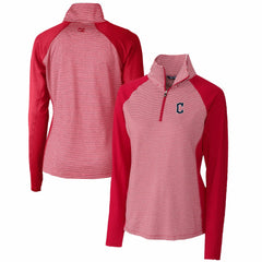 Cleveland Guardians Cutter & Buck Women's DryTec Forge Tonal Stripe Half-Zip Top Online