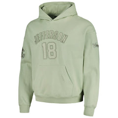 Justin Jefferson Minnesota Vikings Pro Standard Player Name & Number Pullover Hoodie - Light Green - NFL