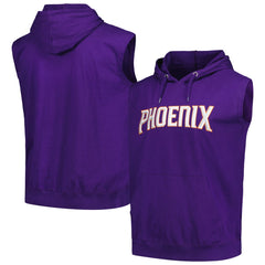 Fanatics Phoenix Suns Jersey Muscle Pullover Hoodie Purple
