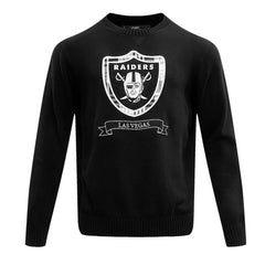 Las Vegas Raiders Pro Standard Prep Knit Sweater - Black - NFL