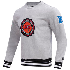 Tampa Bay Buccaneers Pro Standard Crest Emblem Pullover Sweatshirt - Heather Gray - NFL