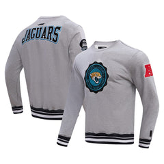 Jacksonville Jaguars Pro Standard Crest Emblem Pullover Sweatshirt - Heather Gray - NFL