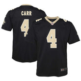 Derek Carr New Orleans Saints Youth Game Jersey - Black - Nike