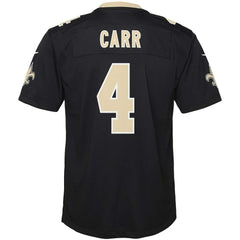 Derek Carr New Orleans Saints Youth Game Jersey - Black - Nike
