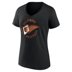Baltimore Orioles Women's Hometown Baltimore Pennant V-Neck T-Shirt Sale