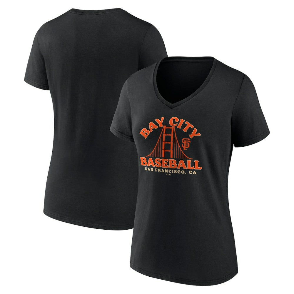 San Francisco Giants Women's Hometown Bay City Baseball V-Neck T-Shirt for sale