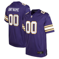 Minnesota Vikings Youth Classic Custom Game Jersey - Purple - Nike