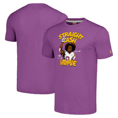 Randy Moss Minnesota Vikings Unisex Homage Caricature Retired Player Tri-Blend T-Shirt - Heathered Purple - NFL