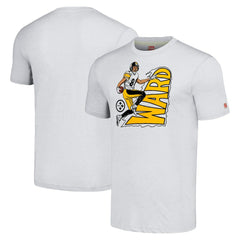 Hines Ward Pittsburgh Steelers Homage Unisex Caricature Retired Player Tri-Blend T-Shirt - Ash - NFL