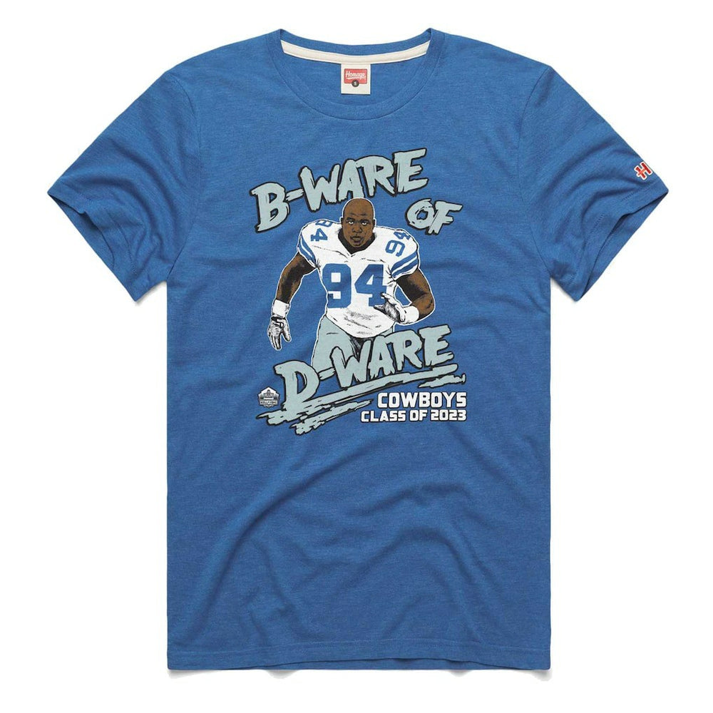 DeMarcus Ware Dallas Cowboys Homage Unisex Caricature Retired Player Tri-Blend T-Shirt - Royal - NFL