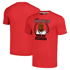 Ronde Barber Tampa Bay Buccaneers Homage Unisex Caricature Retired Player Tri-Blend T-Shirt - Red - NFL