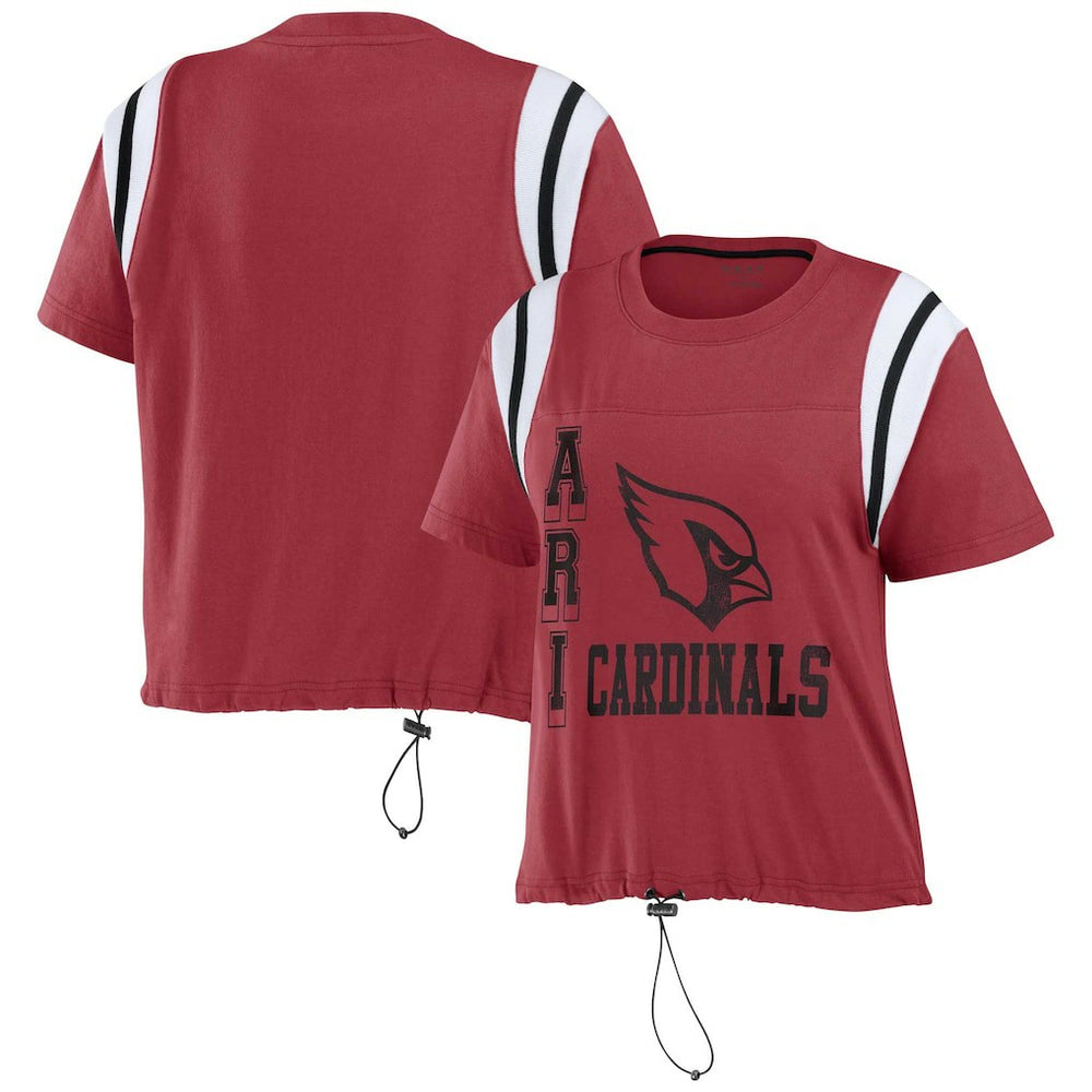 Arizona Cardinals WEAR by Erin Andrews Women's Cinched Colorblock T-Shirt - Cardinal - NFL