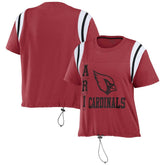 Arizona Cardinals WEAR by Erin Andrews Women's Cinched Colorblock T-Shirt - Cardinal - NFL