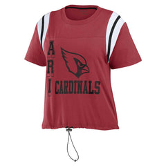 Arizona Cardinals WEAR by Erin Andrews Women's Cinched Colorblock T-Shirt - Cardinal - NFL