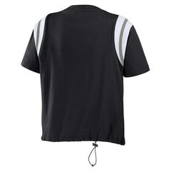 Las Vegas Raiders WEAR by Erin Andrews Women's Cinched Colorblock T-Shirt - Black - NFL