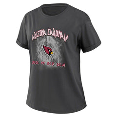 Arizona Cardinals WEAR by Erin Andrews Women's Boyfriend T-Shirt - Charcoal - NFL