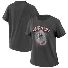 Atlanta Falcons WEAR by Erin Andrews Women's Boyfriend T-Shirt - Charcoal - NFL