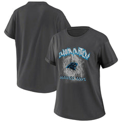 Carolina Panthers WEAR by Erin Andrews Women's Boyfriend T-Shirt - Charcoal - NFL