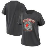 Cleveland Browns WEAR by Erin Andrews Women's Boyfriend T-Shirt - Charcoal - NFL