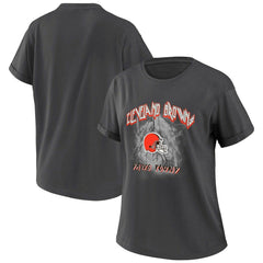 Cleveland Browns WEAR by Erin Andrews Women's Boyfriend T-Shirt - Charcoal - NFL