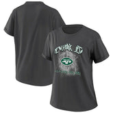 New York Jets WEAR by Erin Andrews Women's Boyfriend T-Shirt - Charcoal - NFL