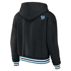 Carolina Panthers WEAR by Erin Andrews Women's Lace-Up Pullover Hoodie - Black - NFL