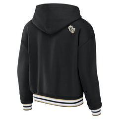 New Orleans Saints WEAR by Erin Andrews Women's Lace-Up Pullover Hoodie - Black - NFL