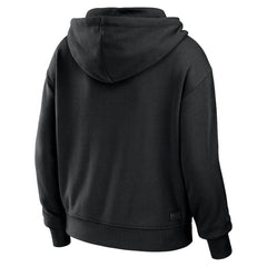 New Orleans Saints WEAR by Erin Andrews Women's Color Block Light Weight Modest Crop Full-Zip Hoodie - Black/White - NFL