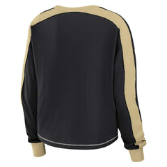 New Orleans Saints WEAR by Erin Andrews Women's Plus Size Colorblock Long Sleeve T-Shirt - Black - NFL