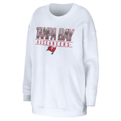 Tampa Bay Buccaneers WEAR by Erin Andrews Women's Domestic Pullover Sweatshirt - White - NFL
