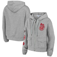 Atlanta Falcons WEAR by Erin Andrews Women's Full-Zip Hoodie - Heather Gray - NFL