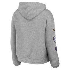 Baltimore Ravens WEAR by Erin Andrews Women's Full-Zip Hoodie - Heather Gray - NFL