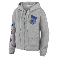 Buffalo Bills WEAR by Erin Andrews Women's Full-Zip Hoodie - Heather Gray - NFL