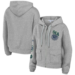 Seattle Seahawks WEAR by Erin Andrews Women's Full-Zip Hoodie - Heather Gray - NFL