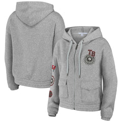 Tampa Bay Buccaneers WEAR by Erin Andrews Women's Full-Zip Hoodie - Heather Gray - NFL