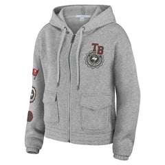 Tampa Bay Buccaneers WEAR by Erin Andrews Women's Full-Zip Hoodie - Heather Gray - NFL